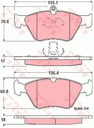 TRW set placute frana, frana disc TRW GDB1166 - automobilus