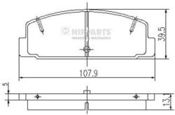 NIPPARTS set placute frana, frana disc NIPPARTS J3613002