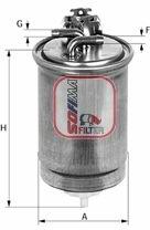 SOFIMA filtru combustibil SOFIMA S 4391 NR (S 4391 NR) - automobilus