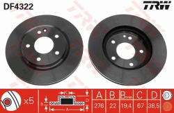 TRW Disc frana TRW DF4322 (DF4322) - automobilus