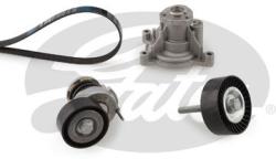 GATES Pompa apa + Set curea transmisie cu caneluri GATES Micro-V® KP76PK1735 (KP76PK1735)