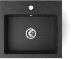  Gránit mosogató NERO Uno + szifon (fekete)