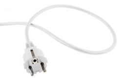  Cablu de alimentare Schuko la fire deschise 2m Alb, kpsft2w (KPSFT2W)