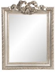 Clayre & Eef Ezüstös fakeretes tükör masnis, 25x2x34cm