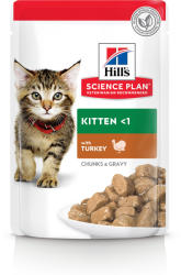 Hill's Science Plan Kitten hrana pentru pisici cu curcan - la plic 12 x 85 g