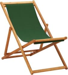 vidaXL zöld eukaliptuszfa és szövet összecsukható strandszék (310315)