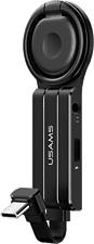USAMS SJ359TC01 USB-C + Jack adapter, telefongyűrűvel (SJ359TC01 fekete)
