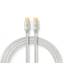 Nedis Cablu de date si incarcare USB 2.0-C la USB-C 5A/100W T-T 2m, Nedis CCTB60800AL20* (CCTB60800AL20)