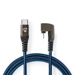 Nedis Cablu de date si incarcare USB-C la Apple Lightning MFI unghi 180 grade 1m, Nedis GCTB39650AL10 (GCTB39650AL10)