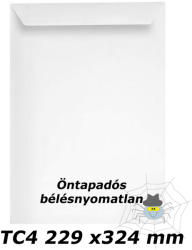 TC4 (229 x 324 mm) öntapadós bélésnyomatlan boríték