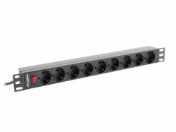 Lanberg 9 Plug PDU 1U (PDU-09F-0300-BK)