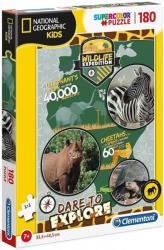 Clementoni National Geographic Kids - Vadvilág expedíció 180 db-os (29207) (29207)