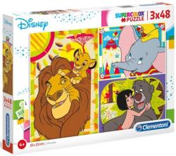 Clementoni SuperColor - Disney klasszikusok 3x48 db-os (25236)