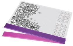 Panta Plast Könyöklő 2025 - 2026-es naptárral 410x286mm PANTA PLAST színezhető, szamárfül védővel, virágos (0318-0070-99)