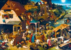 Bluebird Puzzle - Puzzle Pieter Bruegel cel Bătrân - Proverbe olandeze - 1 000 piese Puzzle