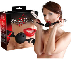 Bad Kitty - szilikon szájpecek kicsi (fekete) - shop