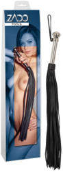 ZADO - hosszú, extra erős bőr korbács (fekete) - shop
