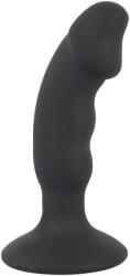 Black Velvets - akkus, péniszes anál vibrátor (fekete) - shop