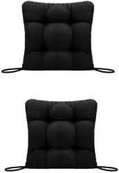 Palmonix Set Perne decorative pentru scaun de bucatarie sau terasa, dimensiuni 40x40cm, culoare negru, 2 bucati (per-negrux2)