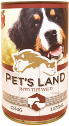 Pet's Land Pet's Land Dog Konzerv Marhamáj-Bárányhús Almával 6x1240g