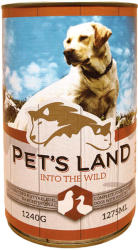 Pet's Land Pet's Land Dog Konzerv Baromfihússal 6x1240g