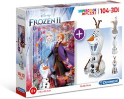 Clementoni Disney - Jégvarázs + 3D-s Olaf modell 104 db-os (20170)