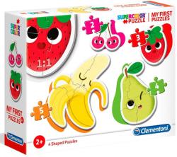 Clementoni Gyümölcsök bébi sziluett puzzle 4 az 1-ben 2,3,4,5 db-os (20815)
