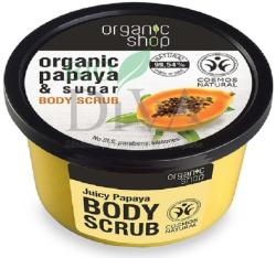 Organic Shop Scrub de corp delicios cu zahăr și papaya Juicy Papaya Organic Shop 250-ml