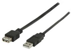 Valueline Valueline USB 2.0 USB A dugasz - USB A aljzat lapos hosszabbítókábel, 1, 00 m (VLCP60015B10)