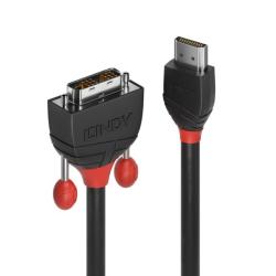 Lindy Cablu Black Line HDMI la DVI-D T-T 2m, Lindy L36272 (L36272)