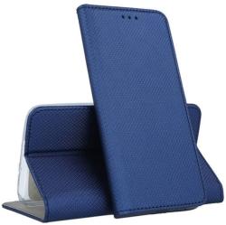 Telefontok Samsung Galaxy S21 - kék mágneses szilikon keretes könyvtok