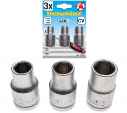 BGS technic BGS DIY Set capete chei tubulare | Antrenare 12, 5 mm (1/2") | 10 - 11 - 13 mm | 3 piese (BGS 15123) (15123)