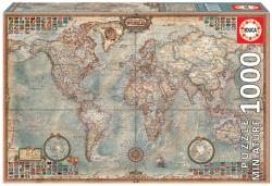 Educa Puzzle Miniature series, O Mundo Political Map of the world Educa 1000 de piese de la 12 ani (EDU16764) Puzzle