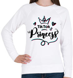 printfashion Tik Tok Princess - Női pulóver - Fehér (4186545)