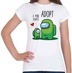 printfashion Among us adopt a mini crewmate - Női póló - Fehér (4145574)