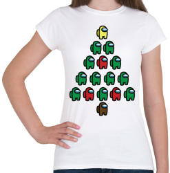 printfashion Among us - Karácsonyfa - Női póló - Fehér (4065102)