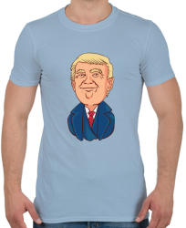 printfashion Trump - Férfi póló - Világoskék (4166975)