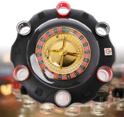 3gifts Ruleta electronica cu shoturi, 6 pahare, 27 x 6 cm