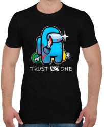printfashion Trust no one - Among us - Férfi póló - Fekete (4002249)