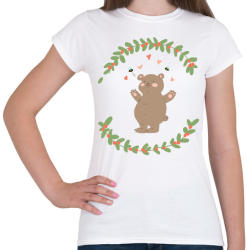 printfashion Aranyos maci - Női póló - Fehér (3991806)