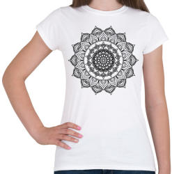 printfashion Kifesthető mandala minta2. - Női póló - Fehér (4080583)