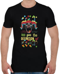 printfashion Ördög fej - Férfi póló - Fekete (4131060)