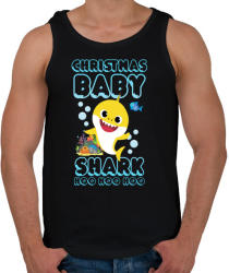 printfashion Christmas Baby Shark - Férfi atléta - Fekete (3990362)