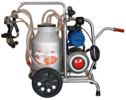 EMT Aparat de muls oi si capre EMT2+1GA25, 2 posturi si 1 bidon aluminiu 25 litri (EMT2+1GA25)