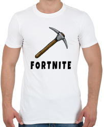 printfashion Fortnite csákány - Férfi póló - Fehér (3993745)