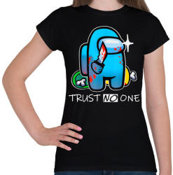 printfashion Trust no one - Among us - Női póló - Fekete (4002387)
