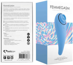 FeelzToys Femmegasm - akkus 2in1 csiklóizgató és G-pont vibrátor (kék)