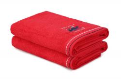 Beverly Hills Polo Club 2 darabos fürdőlepedő szett piros (355BHP2450)
