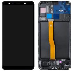 NBA001LCD096472 Samsung Galaxy A7 (2018) A750 fekete OEM LCD kijelző érintővel kerettel, előlap (NBA001LCD096472)