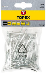 TOPEX Set 50 buc. nituri de aluminiu 4, 8 x 10 mm TOPEX 43E502 (43E502)